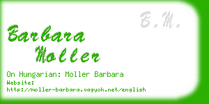 barbara moller business card